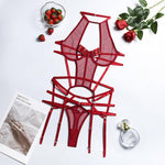 Lace Perspective Slim Sling Sexy Bodysuit - runwayfashionista.com