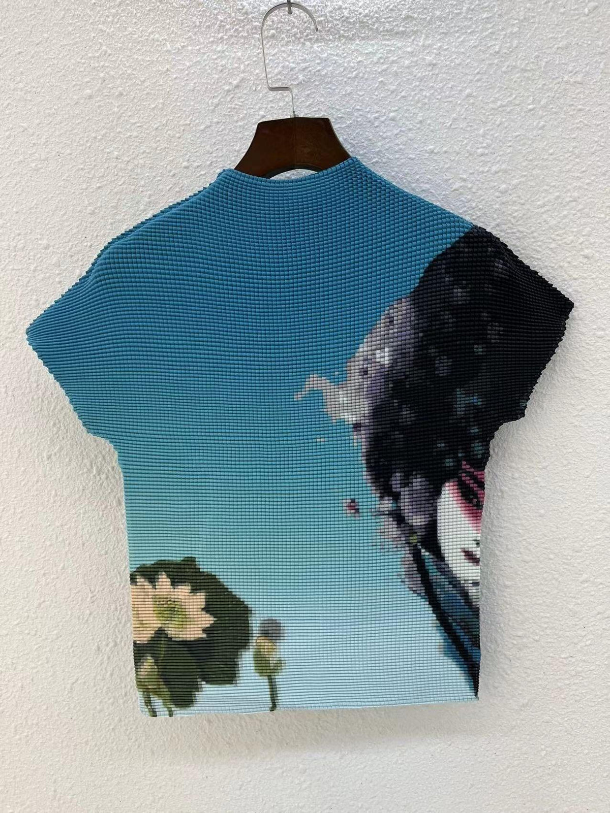 Printing Pleated T-shirt - runwayfashionista.com