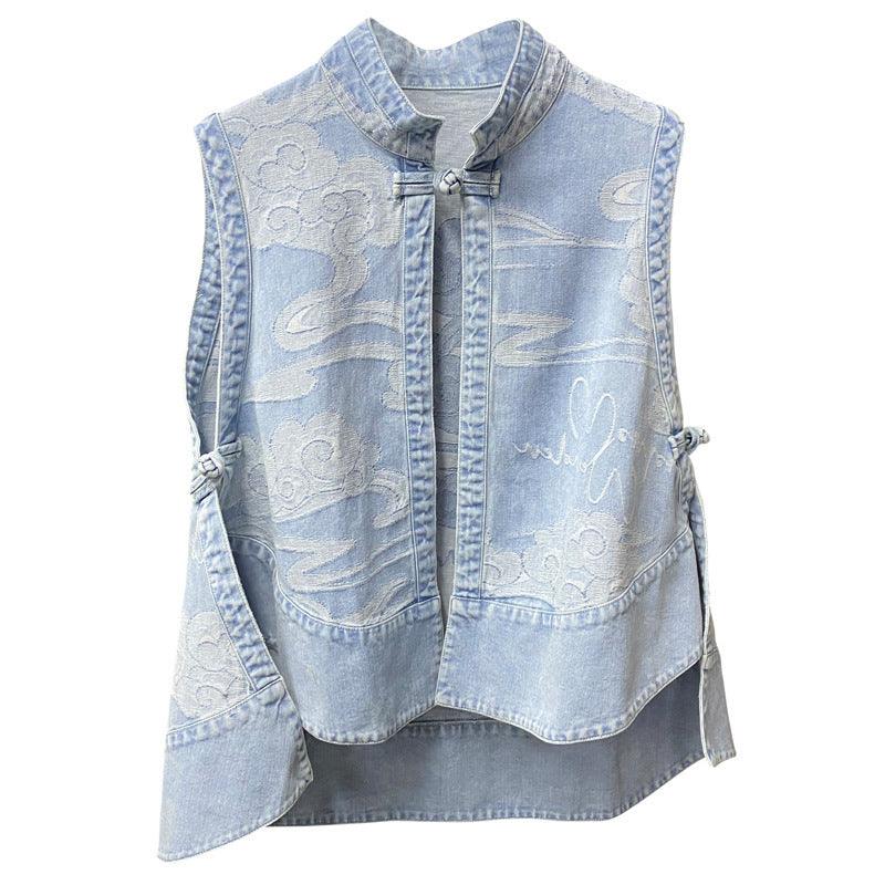 New Disc Buckle Split Casual Vest - runwayfashionista.com