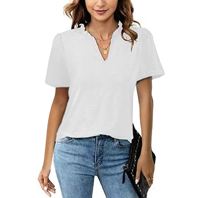 Casual Short Sleeve T-Shirt - runwayfashionista.com