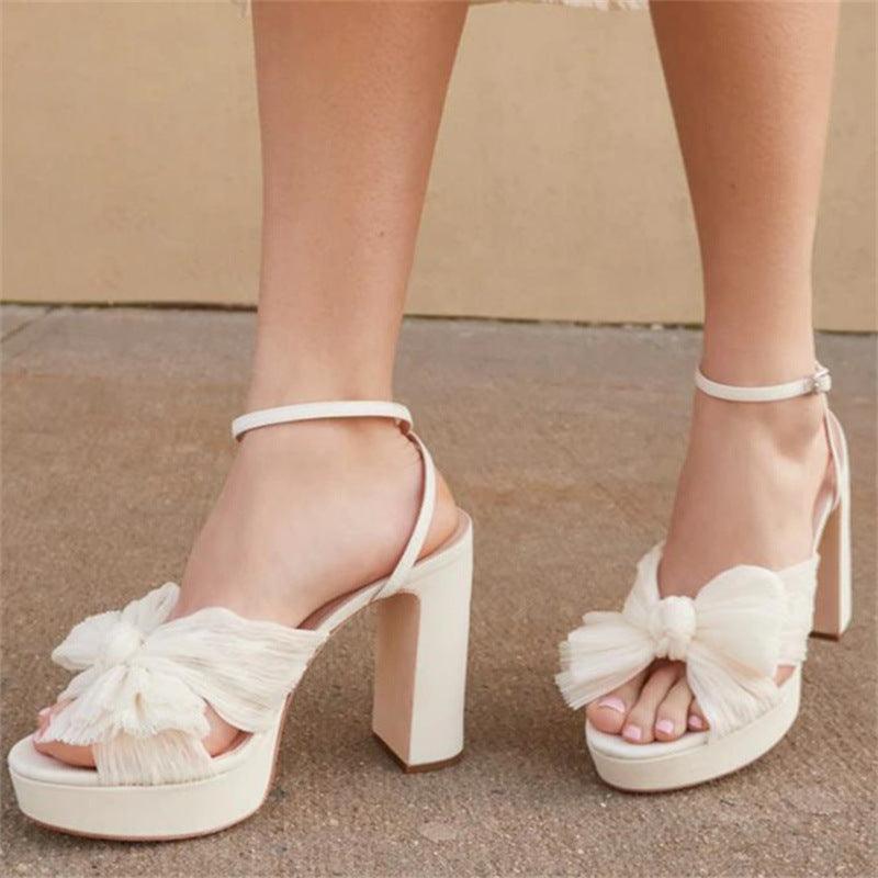 Thick Soled High Heel Shoes - runwayfashionista.com