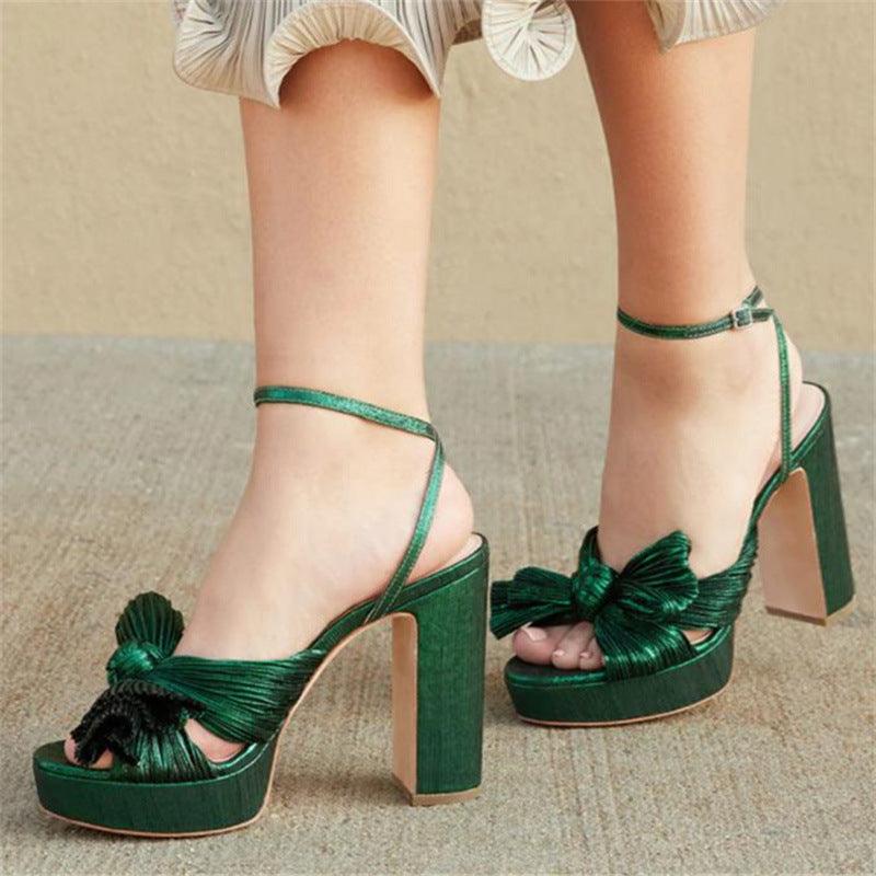 Thick Soled High Heel Shoes - runwayfashionista.com