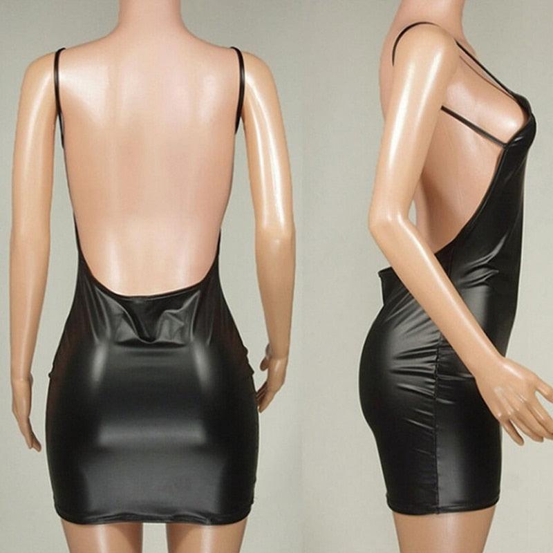 Backless Club Mini Dress - runwayfashionista.com