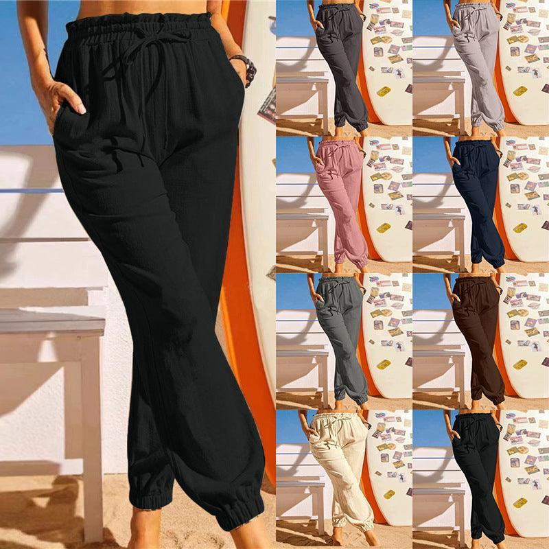 Cotton Lotus Leaf Trousers - runwayfashionista.com