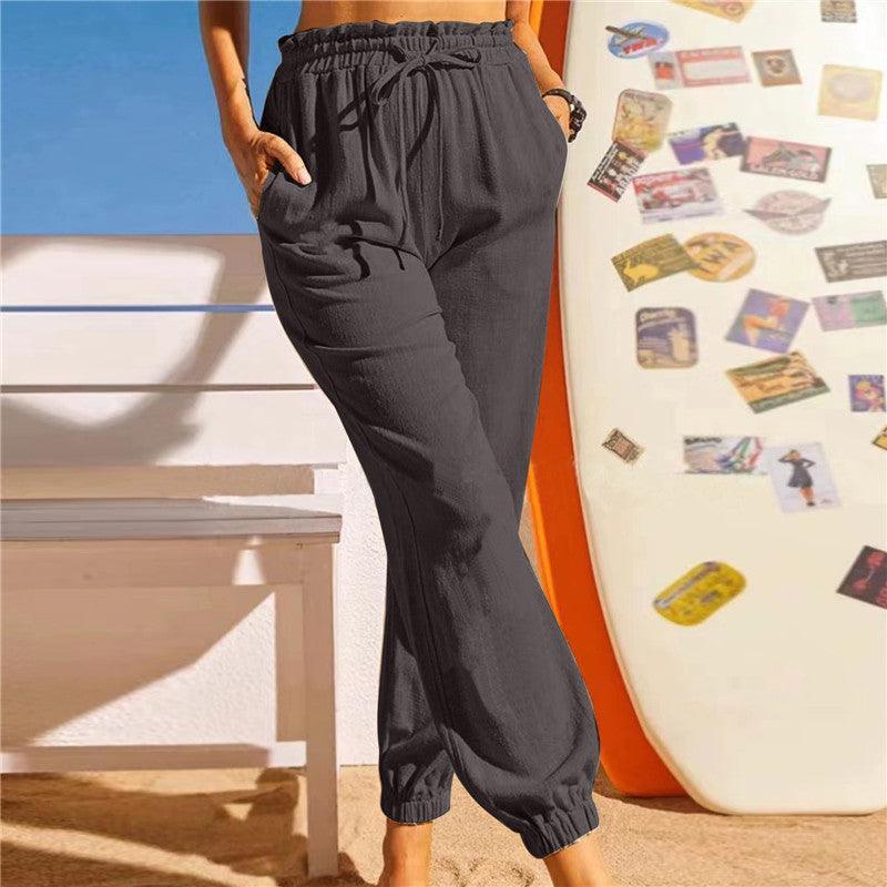 Cotton Lotus Leaf Trousers - runwayfashionista.com