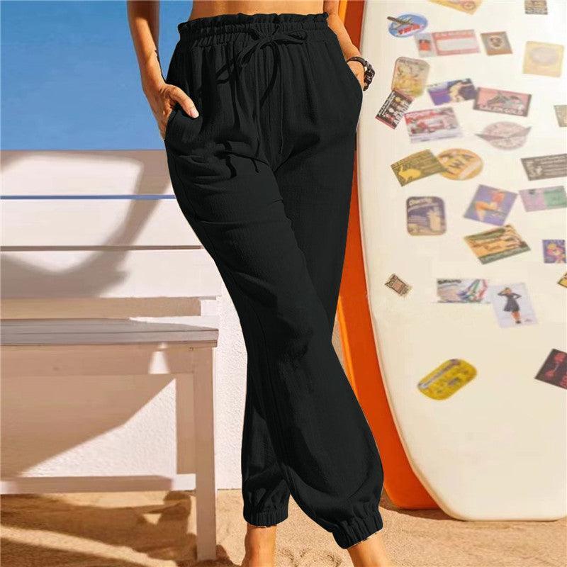 Cotton Lotus Leaf Trousers - runwayfashionista.com