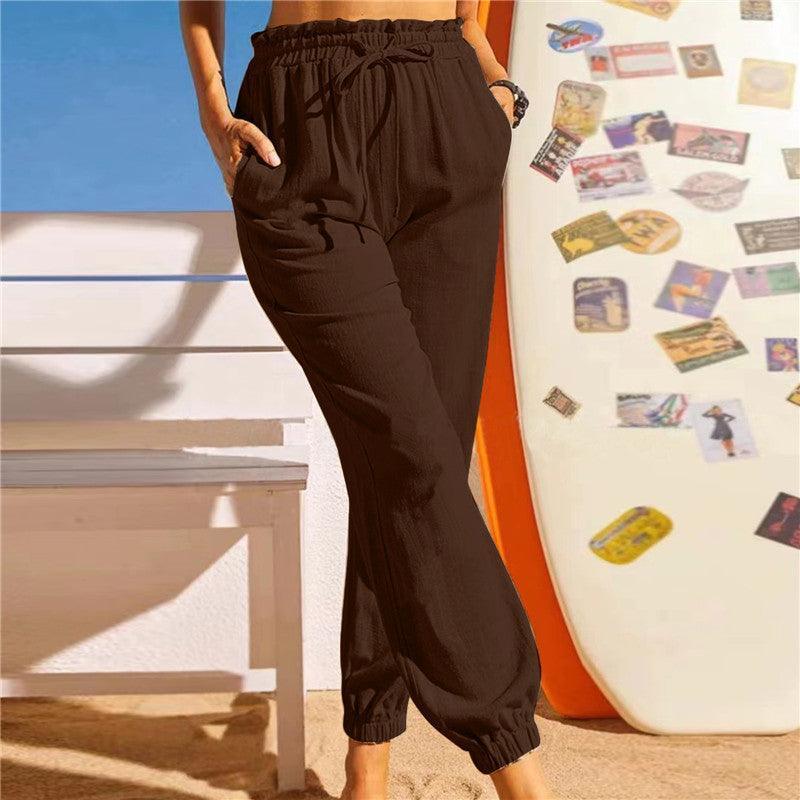 Cotton Lotus Leaf Trousers - runwayfashionista.com