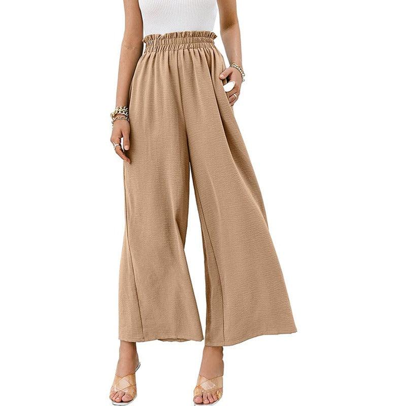 High Waist Loose Wide Leg Pants - runwayfashionista.com