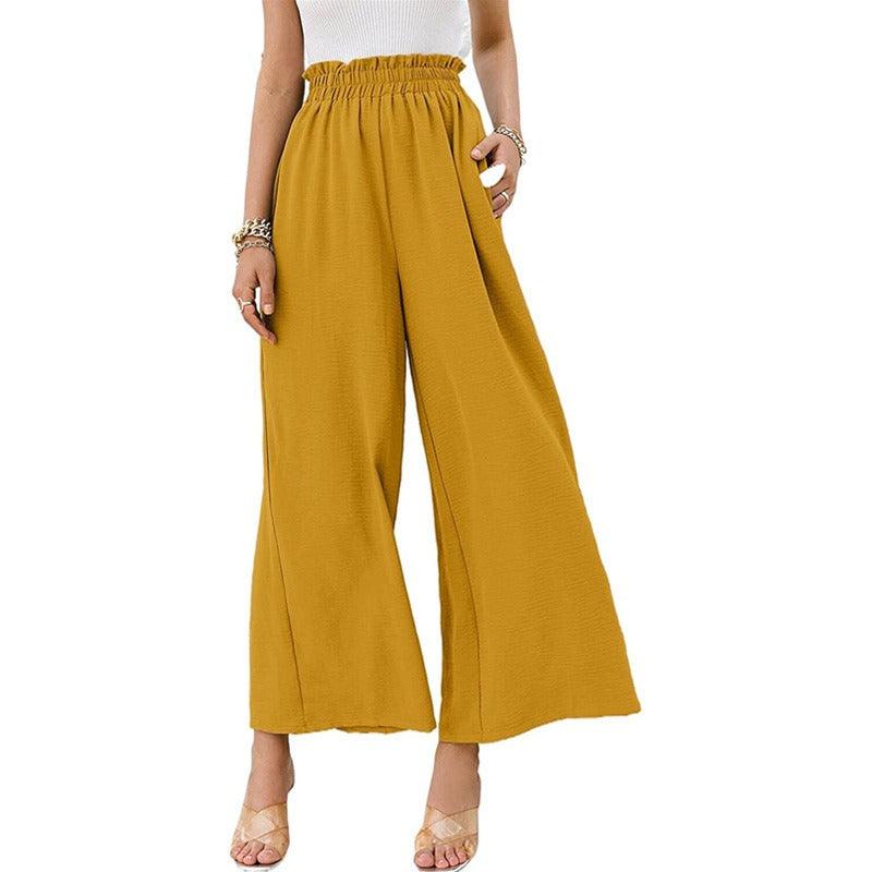 High Waist Loose Wide Leg Pants - runwayfashionista.com