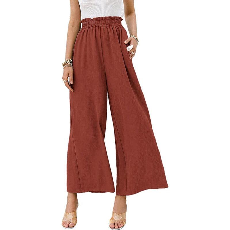 High Waist Loose Wide Leg Pants - runwayfashionista.com