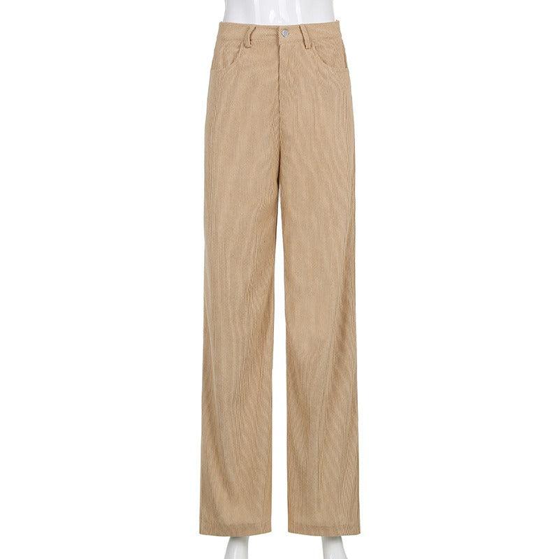 High Waist Wide Leg Casual Pants - runwayfashionista.com