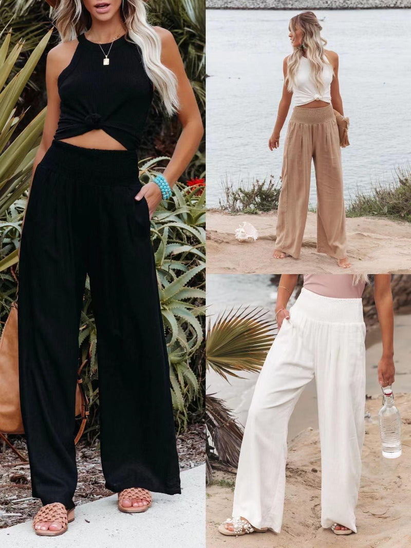 Large Casual Long Pants - runwayfashionista.com