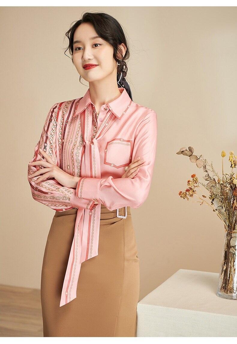 Puff Sleeve Pink Elegant Blouse - runwayfashionista.com