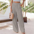 Ruffled Patch Pocket Wide Leg Pants - runwayfashionista.com