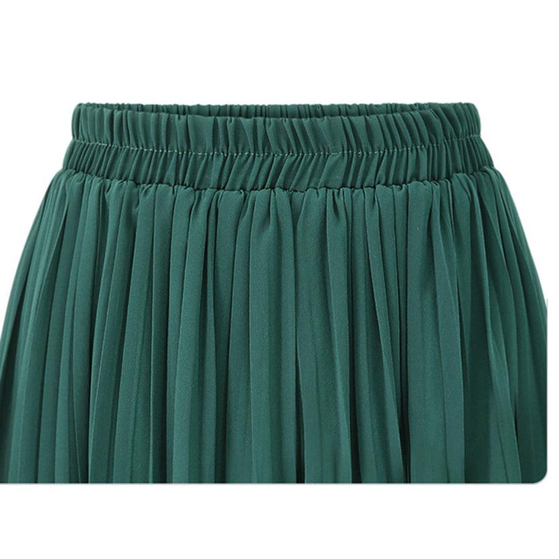 Solid Chiffon Wide Leg Pants - runwayfashionista.com