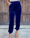 Solid Straight Trousers Elastic Waist - runwayfashionista.com